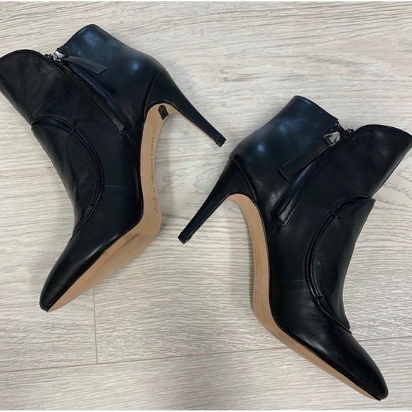 Camilla Skovgaard Black Leather Pointed Toe Stiletto Ankle Boots Size 36‎ main image 7